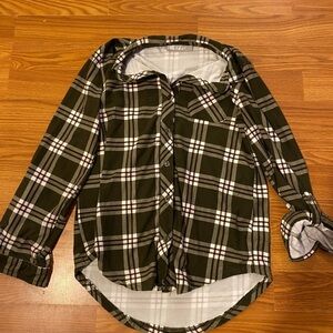 1775 Long Sleeve Button Front Shirt size Medium (10/12) (DO)